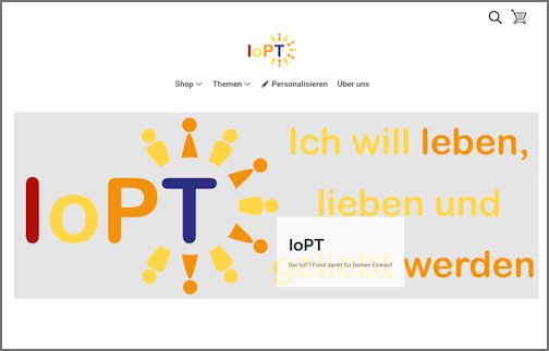 Startseite des IoPT-Shop